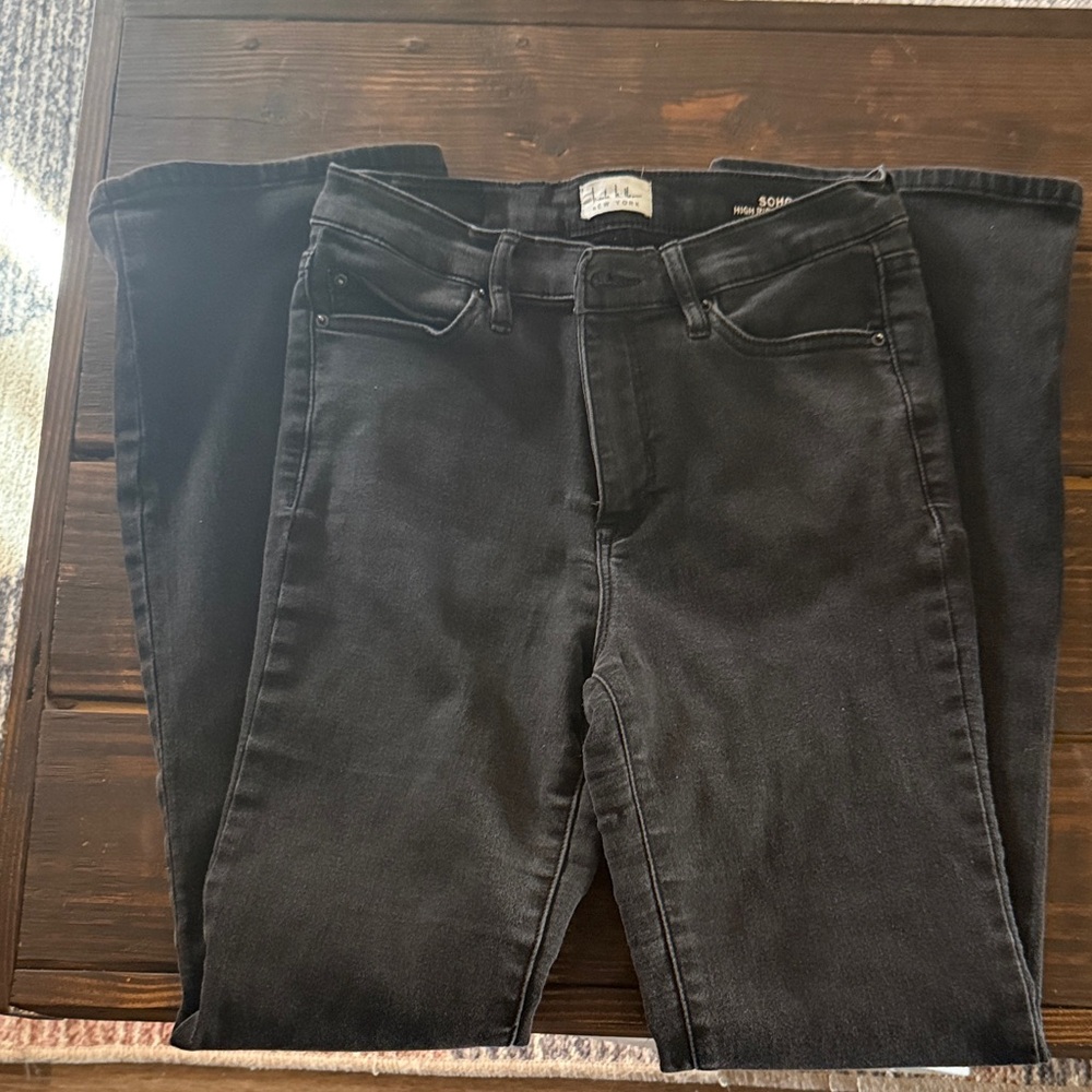 Nicole Miller Women's Dark Gray Straight Leg Jeans